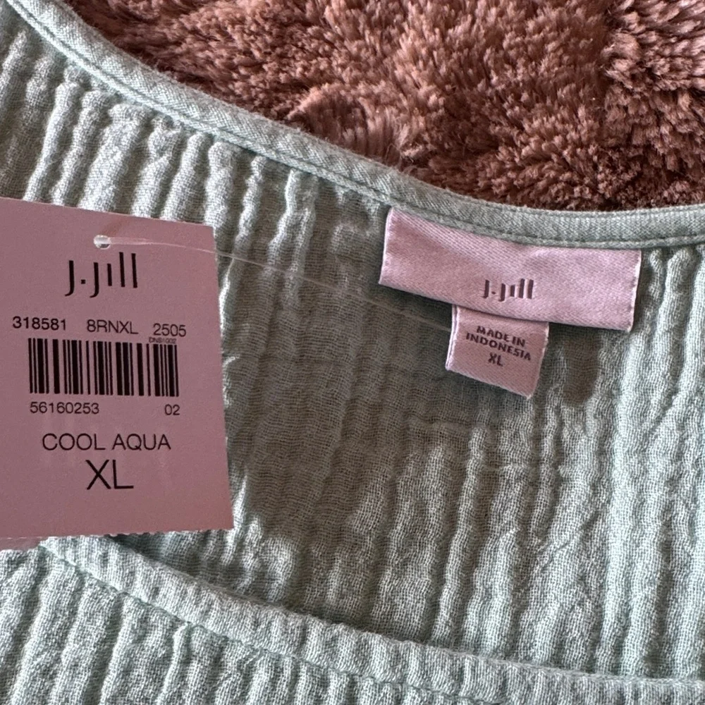 J.Jill Sleeveless Cotton Tank Top – Cool Aqua | XL | NWT - Picture 5 of 7